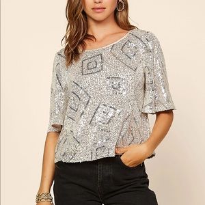Sequin top size small